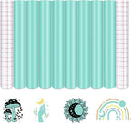 Tintnut Boho Permanent Vinyl 8 Sheets 12x10in Turquoise Blue Adhesive Vinyl | by Tintnut
