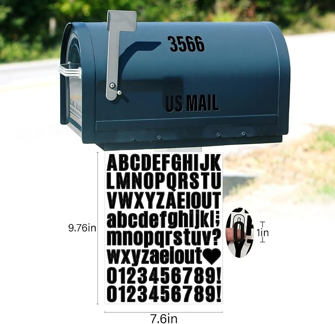 Letter Stickers, Mailbox Numbers, 1 Inch Waterproof Vinyl Alphabet | 1 Inch - Image 3