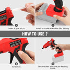 LIVOWALNY Cordless Hot Glue Gun Compatible - Image 3
