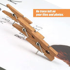 50 PCS Push Pin with Wooden Clips, Durable Wooden Push Pins, Decorative - Image 4