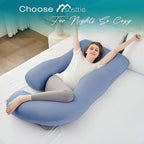 Sasttie Pregnancy Pillows for Sleeping, Jumbo U Shaped Cooling Full Body Pillow - Image 5