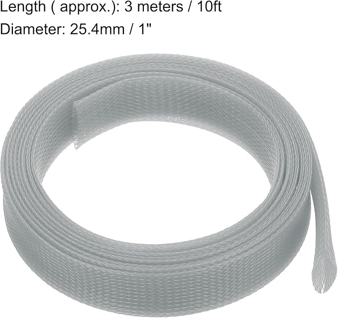 uxcell Expandable Sleeving, 1 9/16-inch 10ft Cable Sleeve - Image 3