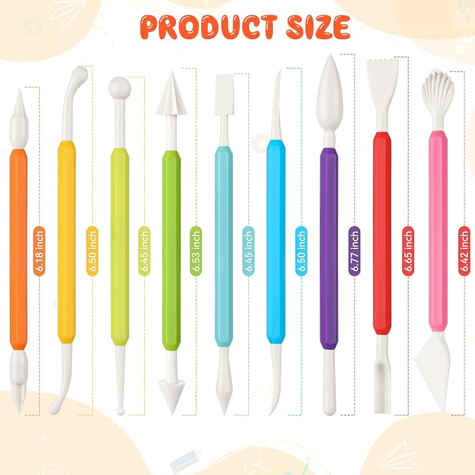 36PCS Clay Sculpting Tools, Double Head Air Dry Clay Carving Tools Kits - Image 2