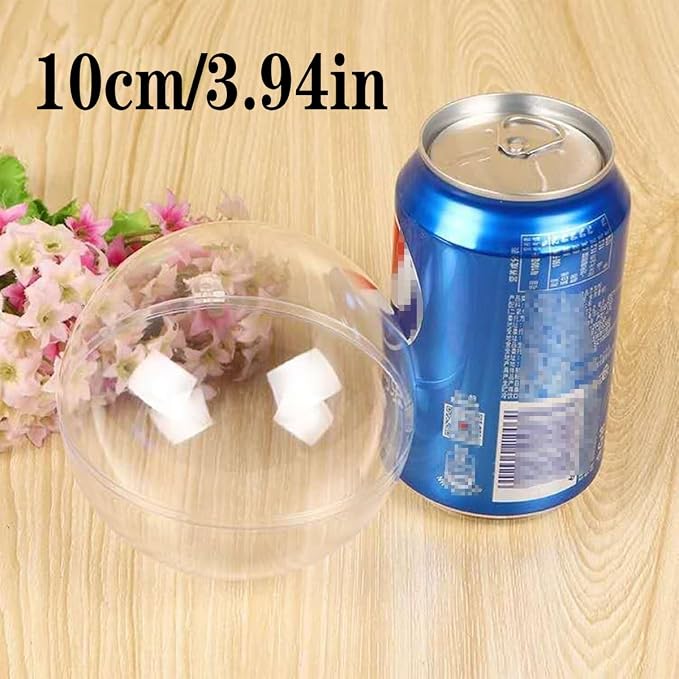 20 Clear Fillable Ornaments Balls- 100mm/3.94" Transparent Plastic Thickened - Image 6