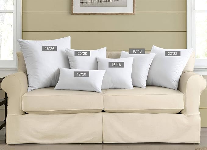 puredown® 18 x 18 Decorative Feather Down Throw Pillow Inserts - Image 7