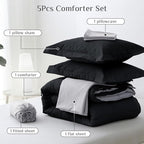JOLLYVOGUE Twin Comforter Set, Ultra-Soft Bed in a Bag Twin Size 5 Pieces - Image 5
