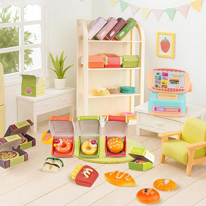 196Pcs Dollhouse Miniature Store Grocery Accessories Mini Shopping Cart Basket - Image 4