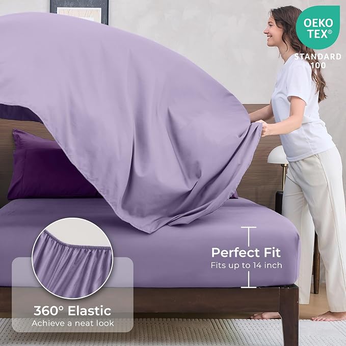 HEVUMYI Purple & Light Purple Queen Comforter Set - Image 5