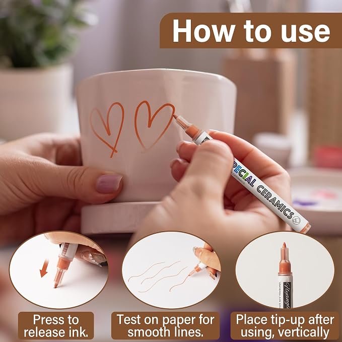 Underglaze Pen for Ceramics, Underglaze Marker for Pottery Glaze, Pottery Pen - Image 3
