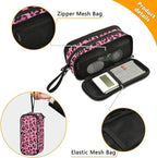 Custom Hot Pink Black Leopard Print Pencil Case Box Boys Girls Personalized - Image 5