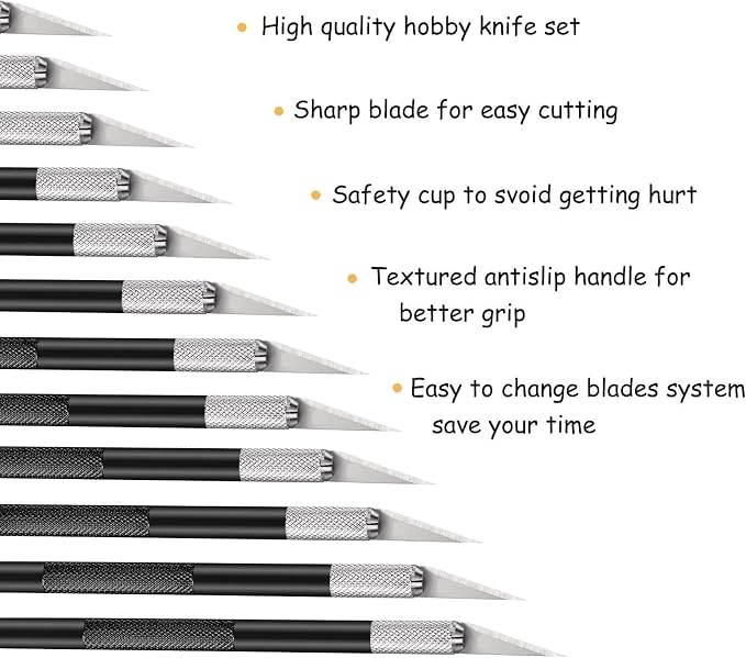 15 Pack Exacto Knife Set, Hobby Knife, Back to School Supplies Craft Knifes Kit - Image 3