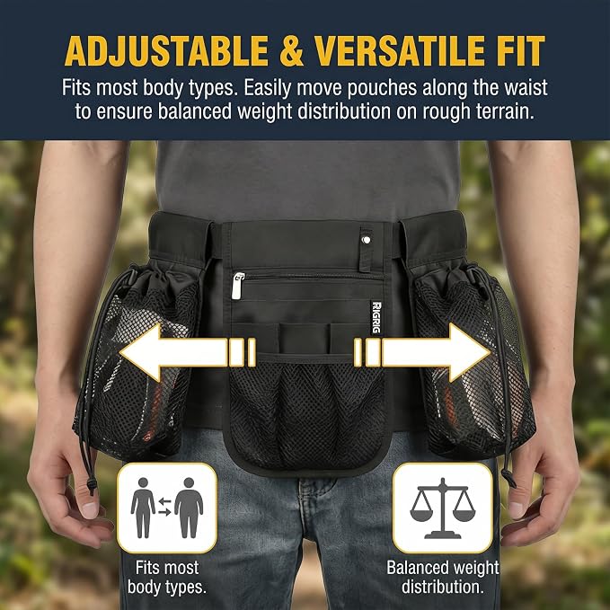 Rock Collecting Waist Bag, Mushroom Hunting, Mesh Fanny Pack - Image 5
