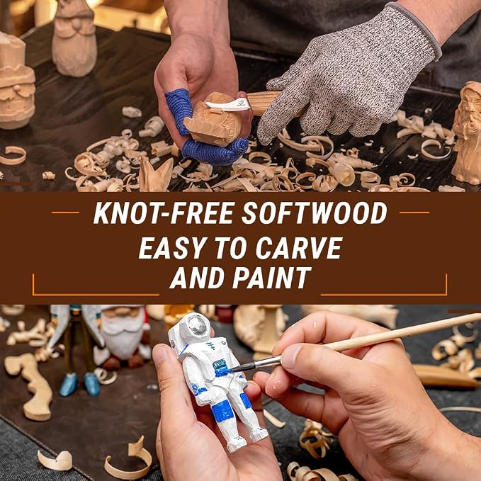 BeaverCraft Basswood Carving Blocks 7PCS Whittling Wood Kit - Image 5