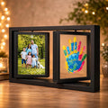 Family Handprint Frame Kit, Dual Rotating Photo & Handprint Display, DIY by VidwanHome%E2%80%93OrderYousToda