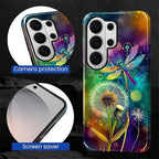 for Samsung Galaxy S26 Ultra Case, Dragonfly Dandelion Colorful Pattern Glossy - Image 5