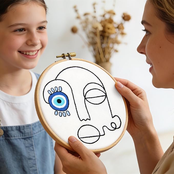 Beginner Embroidery Starter Kits, Abstract Embroidery Kits - Image 3