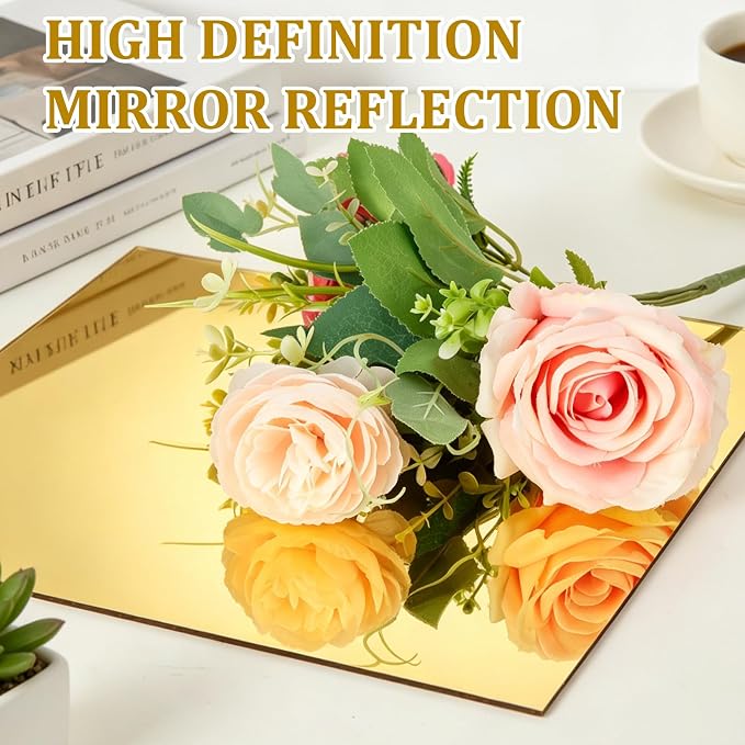 JMIATRY 4PCS Gold Acrylic Sheet 12x16X1/8 Gold Mirror Acrylic Sheets | 3mm Thick - Image 5