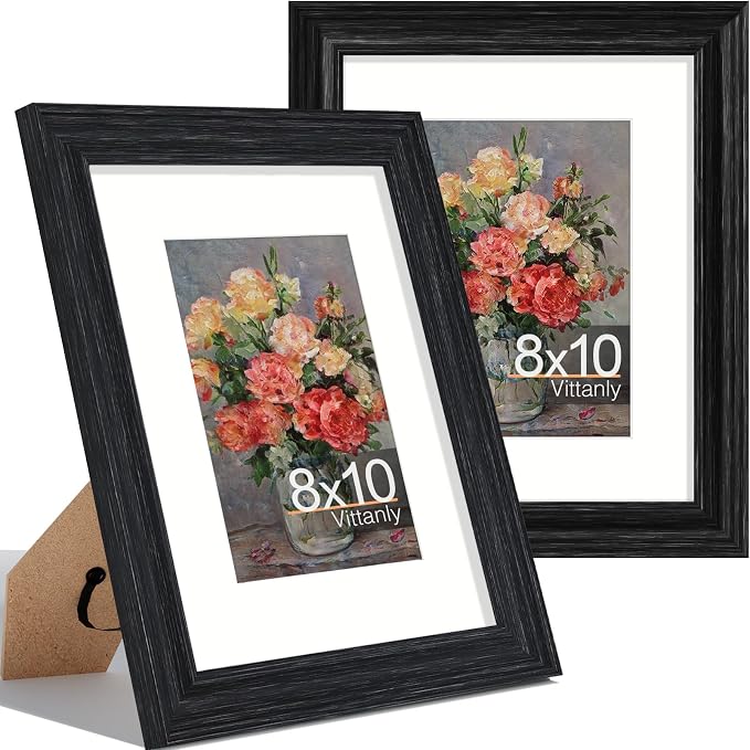 Vittanly 8x10 Picture Frames Set of 2, Ornate Vintage Photo Frame by Vittanly
