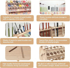 Extra Large Wooden 9-Tiers 99 Bottles' Capacity Wooden Paint Organizer & Paint - Image 2