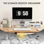 OPNICE Clear Acrylic Desk Organizers and Accessories, Dual Monitor Stand Riser - Image 3