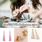 100 Pcs White Mini Tassels 13cm/5 Inch - Image 3