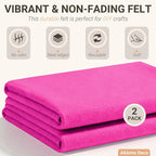 Felt Fabric Sheets 18" x 18" 1.6mm Soft Craft Felt, Fuchsia | Soft Precut Felt - Image 3