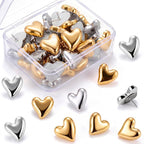 Epakh 30 Pcs Metallic Heart Thumb Tacks Decorative Push Pins Push Pins Metallic by Epakh