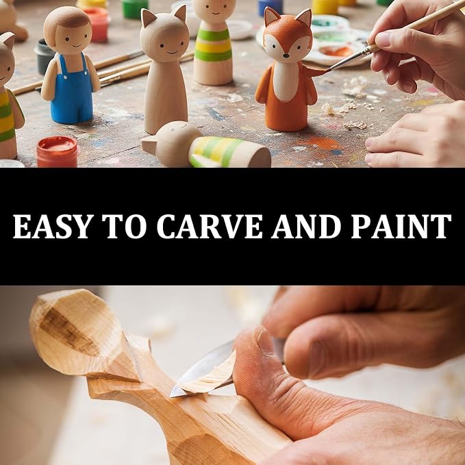 8 Pack Basswood Carving Blocks, Unfinished Whittling Wood | Premium basswood - Image 3