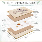 Aboofx Large Flower Press Kit for Adults, 10.8"x6.9" 6 Layers Wooden Flower - Image 4