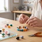 Pndeyo 60pcs Ellipse Acrylic Beads - Image 7
