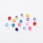 100pcs Colorful Paw Print Polymer Clay 10mm Spacer Beads - Image 3