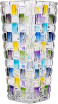 Magcolor Hand Painted Blue Woven Glass Vase -Crystal Flower Vase- 7.7 inch by MAGCOLOR
