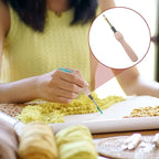 12 Pcs Punch Needle Kit, Embroidery Punch Needle Tool Wooden Handle Embroidery - Image 6