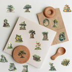 50PCS Forest Stickers PET Transparent Stickers Vintage Fantasy Forest Decals - Image 4