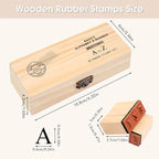42 Pcs Letter Stamps, Rubber Stamps Alphabet Stamps, Wooden Stamps Number - Image 2