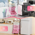 Goovilla Rolling Cart with Drawers, Utility Cart Organizer with 8 Removable - Image 9