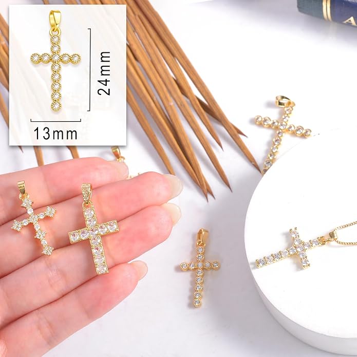 7Pcs Exquisite CZ Charms for Jewelry Making, Cubic Zirconia Gemstone, Prong - Image 5