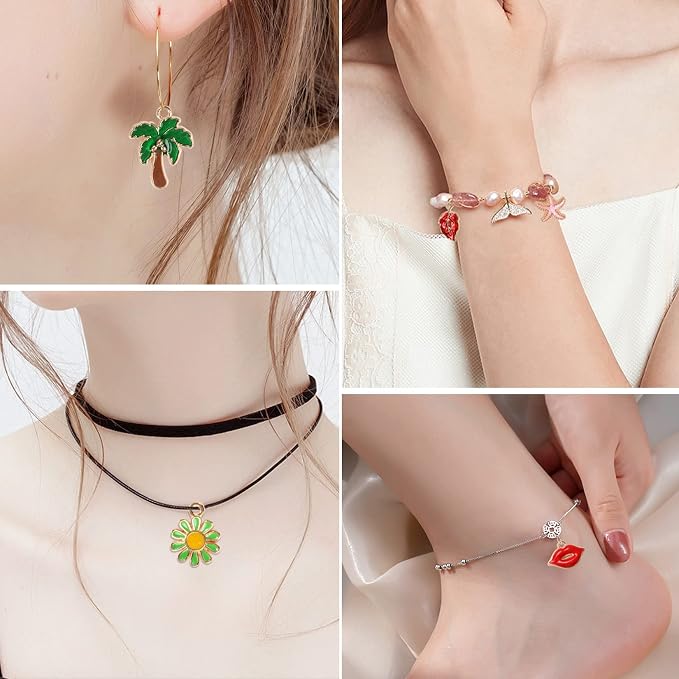Crweety 460Pcs Charms for Jewelry Making, Pendants Earring Charms for Bracelets - Image 8