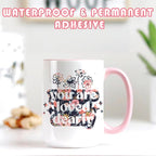 Flower Patterned Permanent Adhesive Vinyl 10 Sheets 12'' x 10'' | Watercolor - Image 5