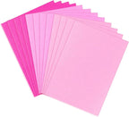 12 PCS Felt Fabric Sheets Shades of Pink, 7.87*11.8 inch A4 Stiff Felt Squares by Bgudee