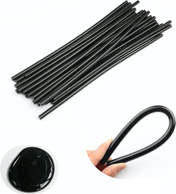Mini Black Hot Glue Gun Sticks 40 PCS 8" Long x 0.27" Diameter Compatible - Image 4