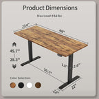 Agilestic Electric Standing Desk, 48 x 24 Inches Height Adjustable Desk - Image 3