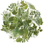 100Pcs Small Green Leaf Stickers, Obujopal Nature Plant Stickers Transparent - Image 2