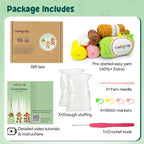 WaldyWop Crochet Kit for Beginners: 3 PCS Hanging Potted Crochet Plants Kits - Image 2