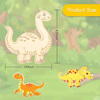 Jetec 24 Pieces Dinosaur Unfinished Wood Cutouts Animal Wooden Paint Crafts - Image 2
