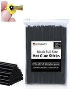 Black Full Size Hot Glue Sticks, 7.9" x 0.43" Glue Gun Sticks | Perfect by SUNFATT