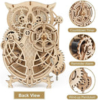 ROKR 3D Wooden Puzzles for Adults Owl Clock - Image 2
