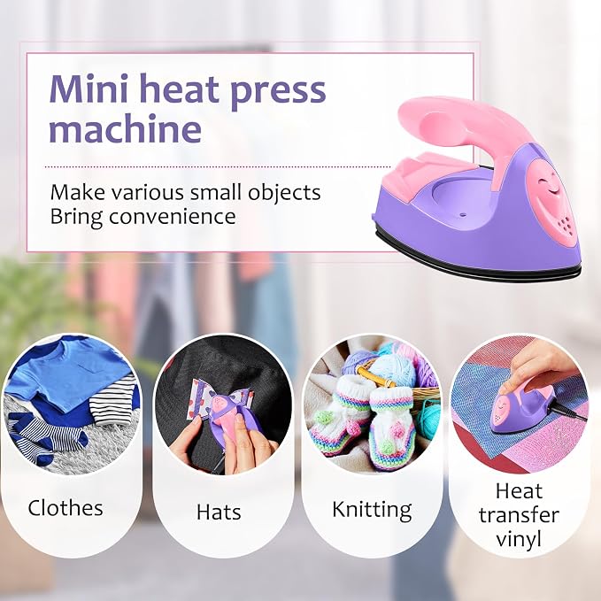 Honoson Mini Craft Iron Mini Heat Press Small Iron 3.93 x 2.36 x 2.76 Portable - Image 6