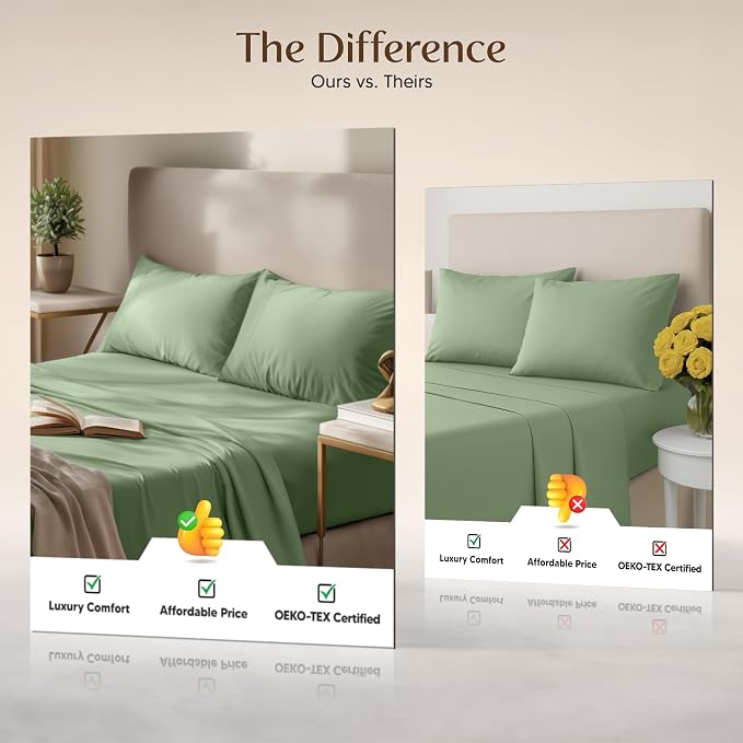 Utopia Bedding King Size Sheet Set – 4 Piece Bed Sheets, Soft and Breathable - Image 6