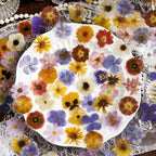 100Pcs Flower Stickers, Obujopal Small Floral PET Transparent Stickers - Image 2